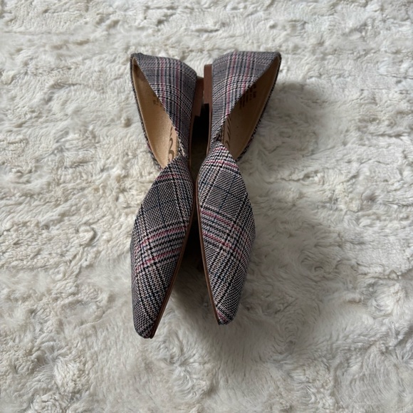 Sam Edelman Women's Size 7.5 Multicolor Plaid Pointy Rodney D'Orsay Flats - Picture 3 of 8